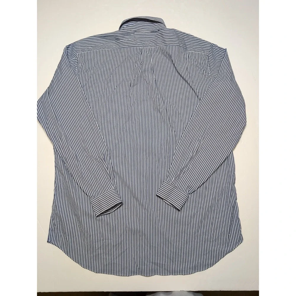 POLO RALPH LAUREN Performance Long Sleeve Button Shirt Blue Striped XLT XL Tall